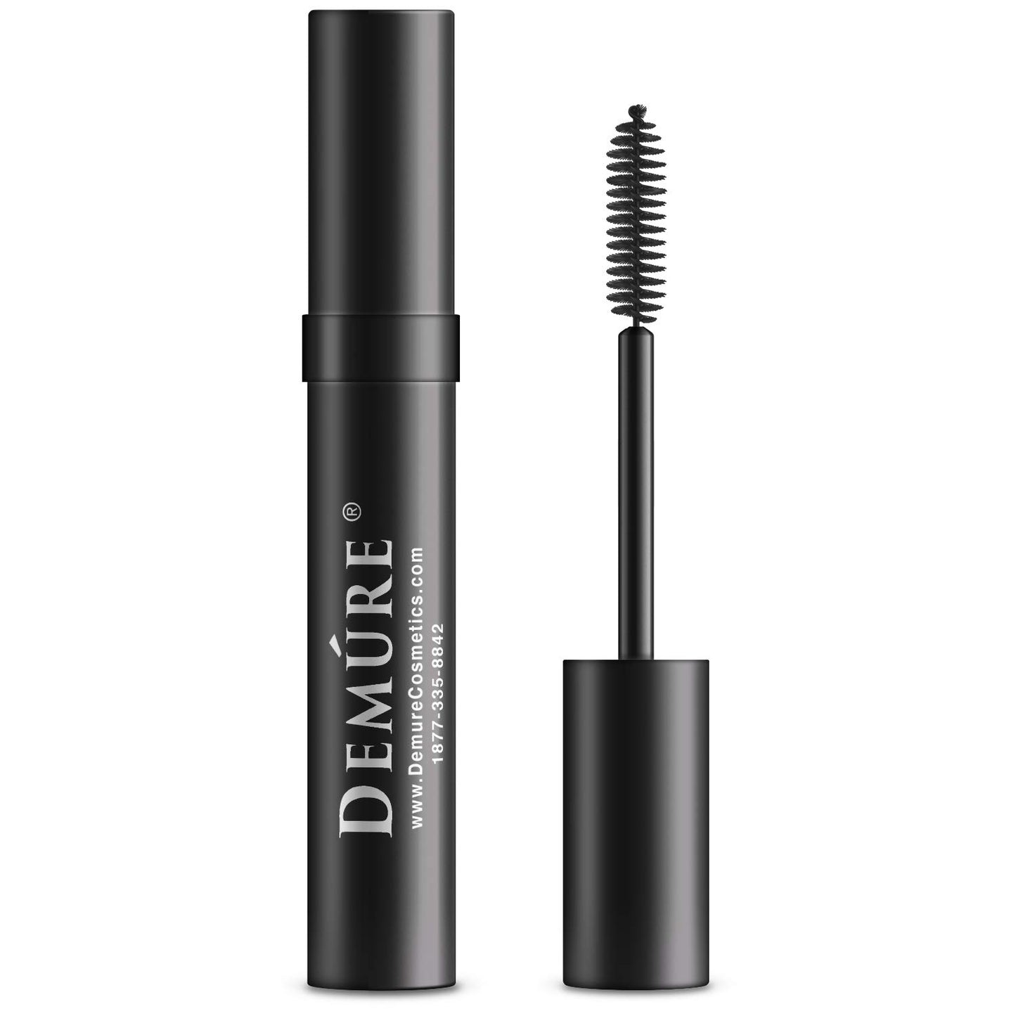 Demure Mineral Voluminous Eye Mascara - Conditioning Black Mascara High Definition for Long, Lush, Full Lashes - Water Resistant, Compatible with Lash