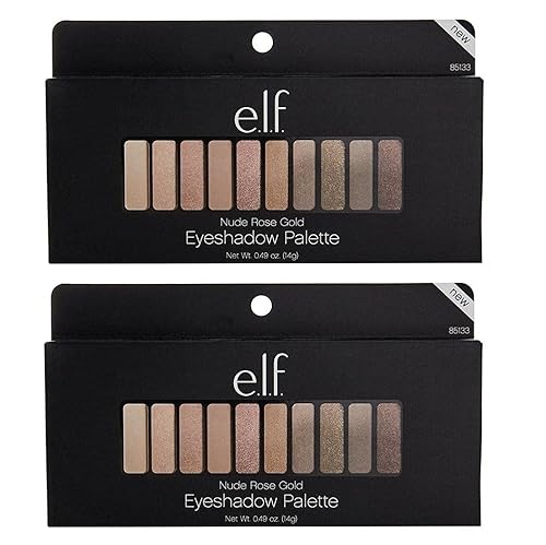Pack of 2 e.l.f. Nude Rose Gold Eyeshadow Palette, 85133