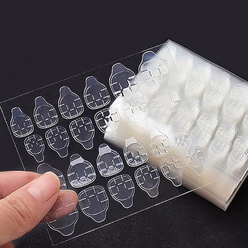 1200 Pcs 50 Sheets Double Side Glue Nail Sticker for Press on Nail Sticky Tabs,Waterproof Breathable False Nail Tips Jelly Adhesive Tabs Nail Glue