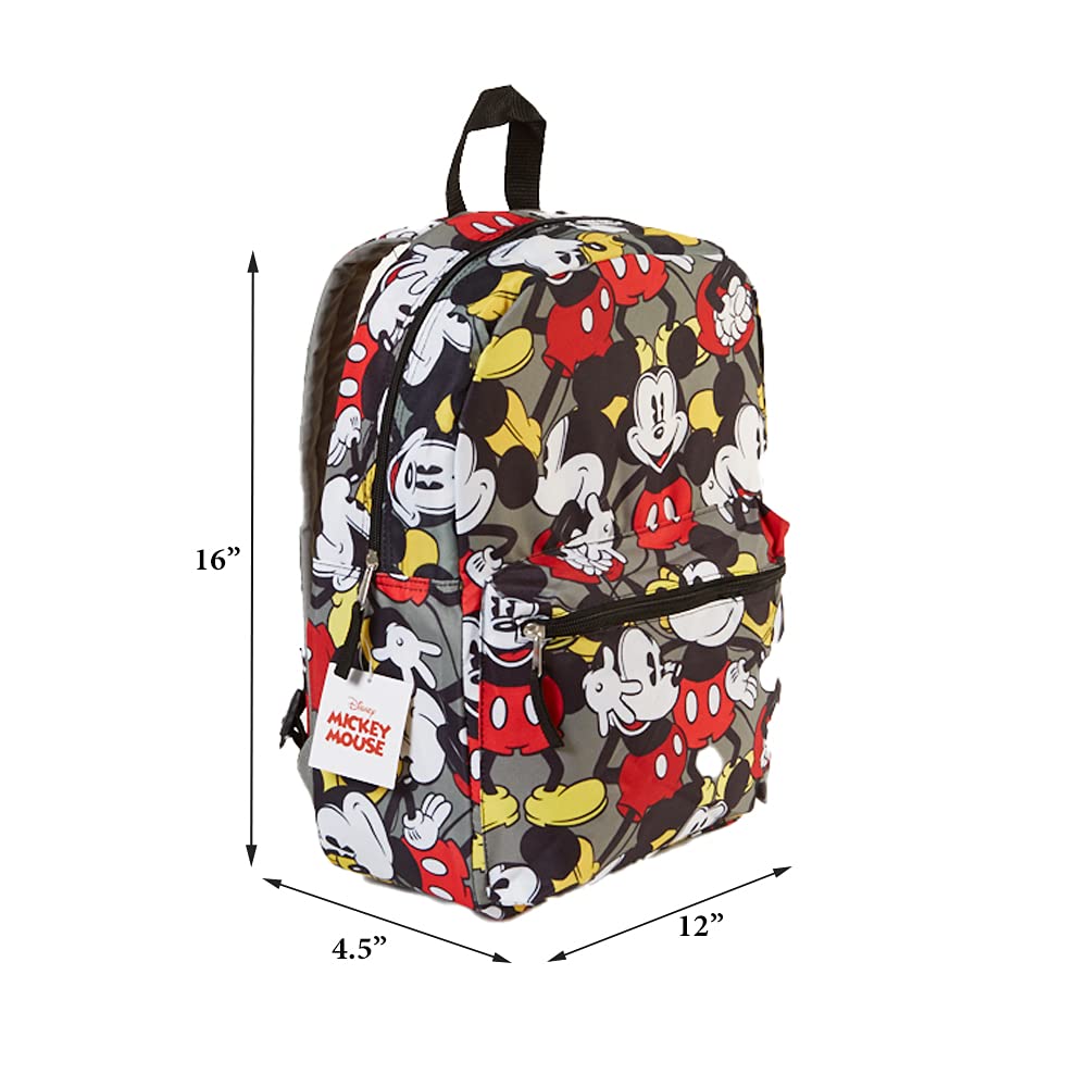 Disney Mickey Mouse Backpack for Kids or Adults, 16 inch