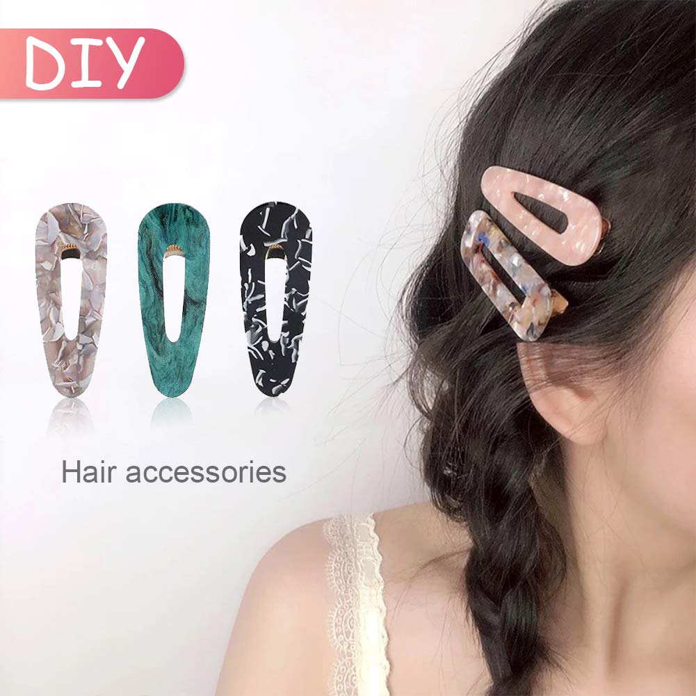 Gukasxi 30pcs Gold Alligator Hair Clips Barrettes Metal Hollow Hair Clip for Silicone Mold Making Pearl Acrylic Resin Hair Pin Hairbow Hairpins