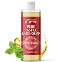 Brittanie’s Pure Castile Liquid Soap Refill, Peppermint, 32 Ounce | Dish Soap, Hair & Body, Home, Gentle and Pure, Made with Natural Luxurious Oils