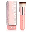 DUcare Flat Top Kabuki Foundation Brush - Premium Makeup Brush for Liquid, Cream, and Powder - Buffing, Blending, and Face,Pink