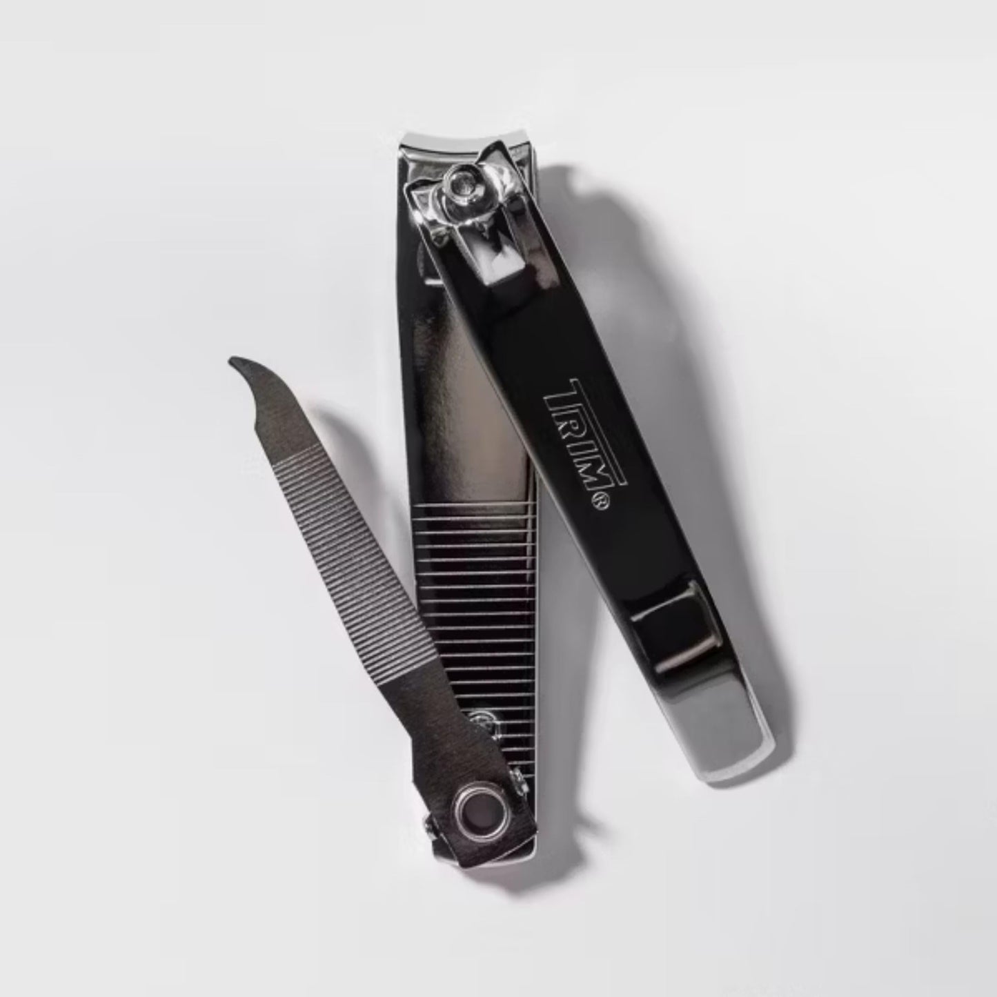Trim Neat Feet Foot Care Implements Deluxe Toenail Clipper with File, Straight Edge, Stainless Steel, Cuts Toughest Toenails, Helps with Ingrown