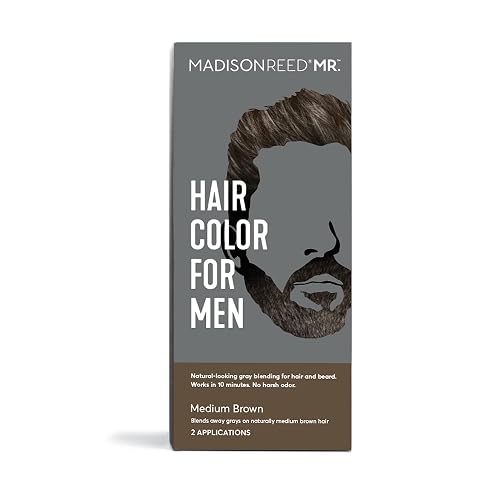 Madison Reed Mr. Hair Color for Men, Medium Brown Demi-Permanent Hair Dye, Reduces Grays in 15 Minutes For Hair & Beard, Nourishing & Strengthening