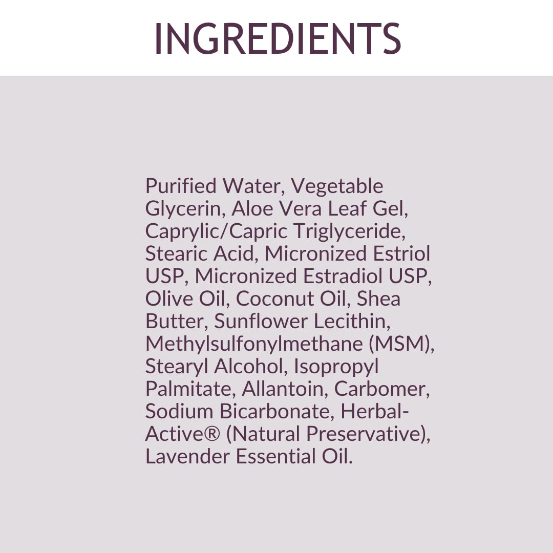 UltraSpa Skincare BioLabs PRO Natural Bioidentical 2.5 Estro Cream, Combo For Women Two-Month Supply (Lavender-3oz)