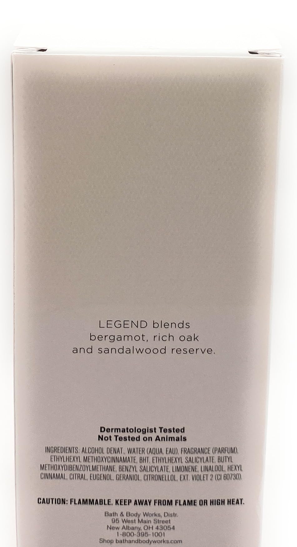 Bath and Body Works Legend Men's Fragrance Cologne Spray,3.40 Fl Oz (Pack of 1)