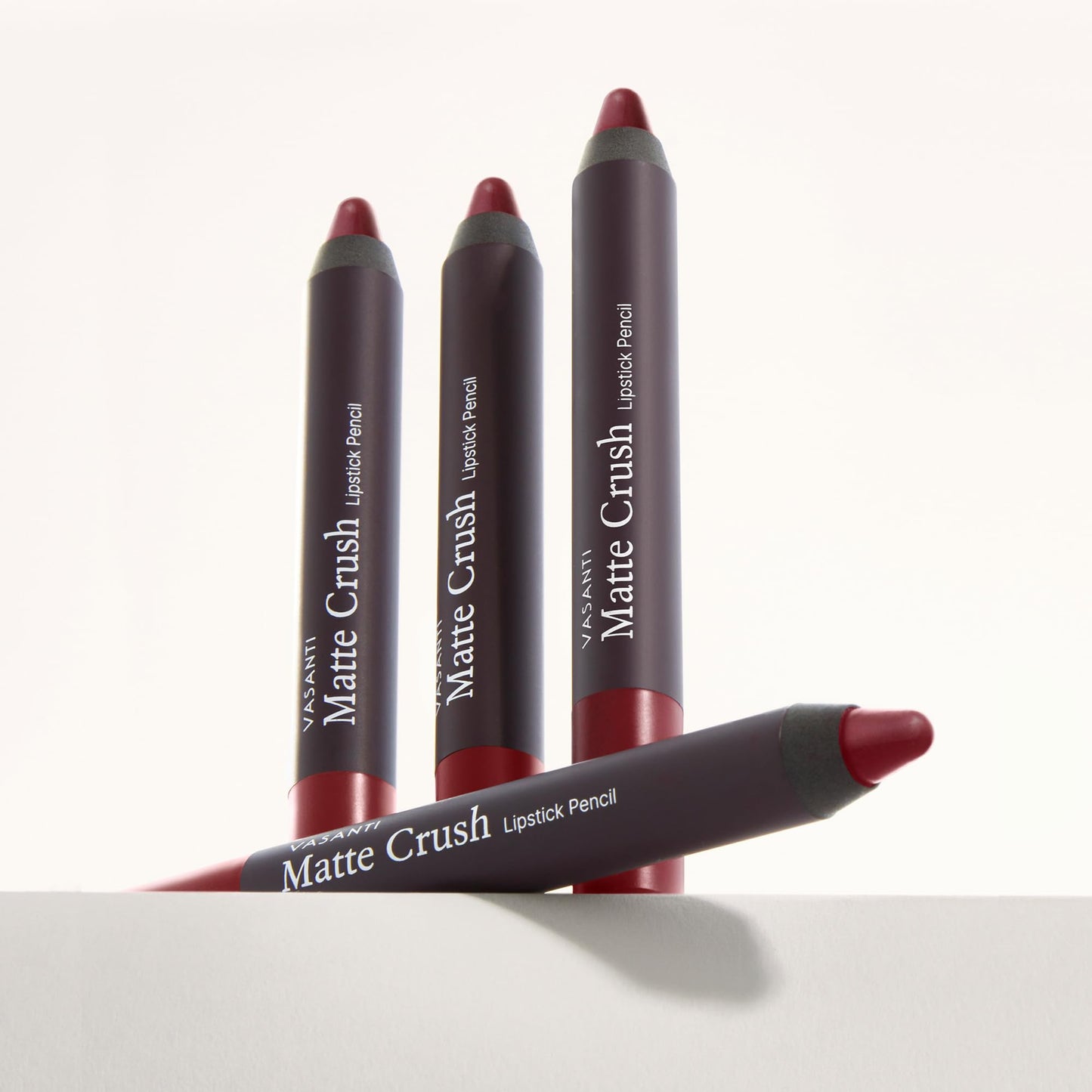 VASANTI Matte Crush Lipstick Pencil (Red Over Heels) | Long-Lasting, Water-Resistant Lip Liner Pencil that Won’t Smudge | Highly Pigmented, Soft Matte