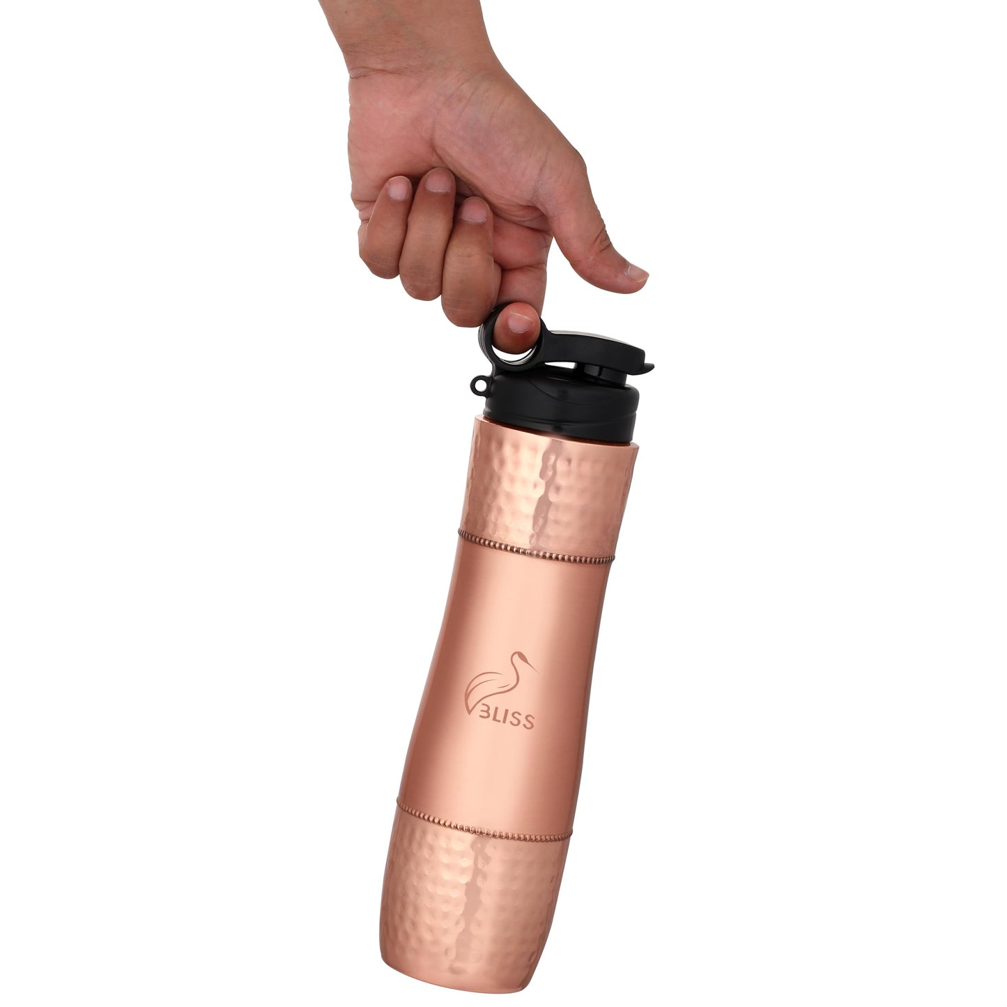 VBLISS 100% Pure Copper Water Bottle - 32 oz Leak-Proof, Ayurvedic Health Benefits, Eco-Friendly, BPA-Free Copper Drinkware for Travel, Sports