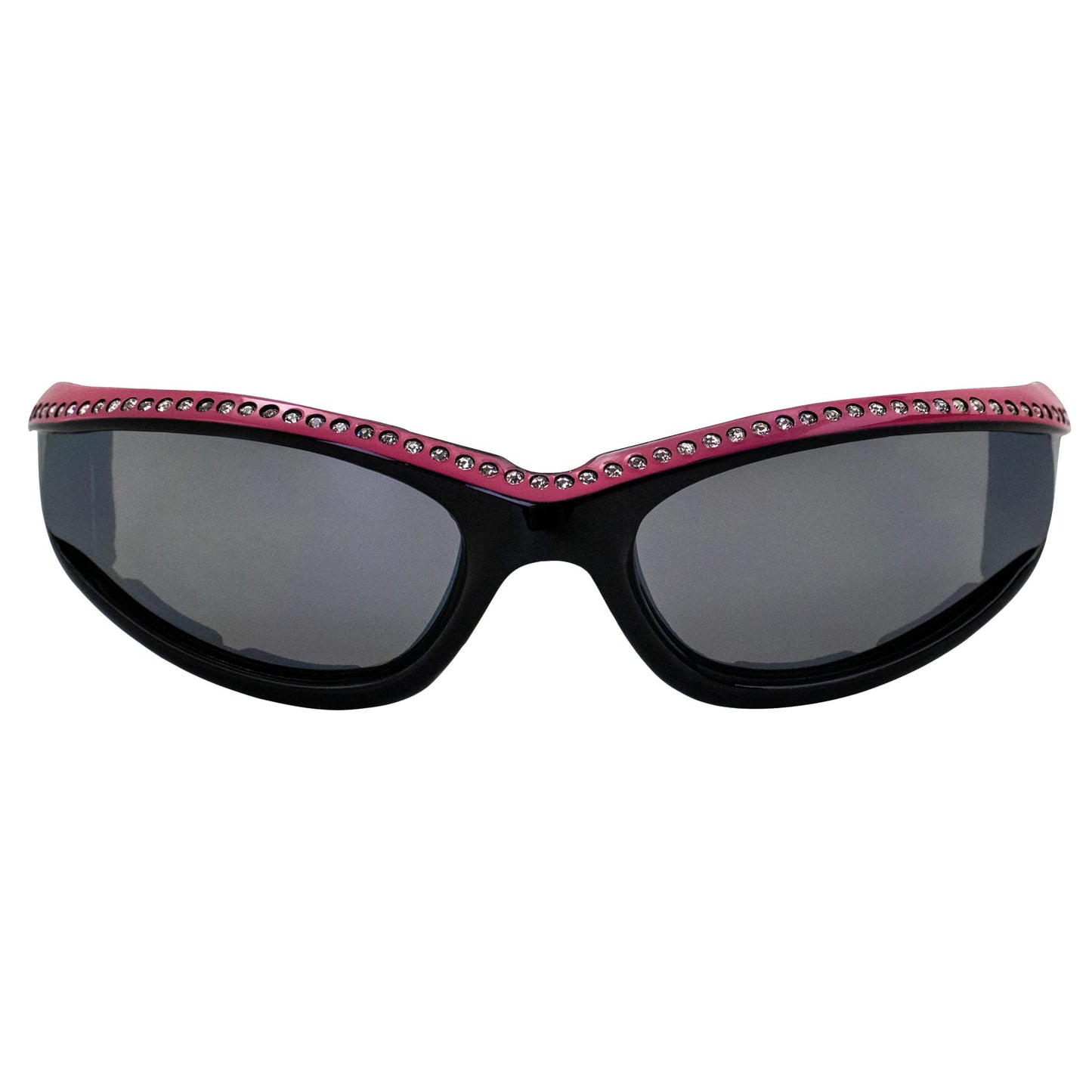 Global Vision Eyewear Marilyn 11 Ladies Motorcycle Sunglasses Riding Glasses with Flash Mirror Lenses Bling