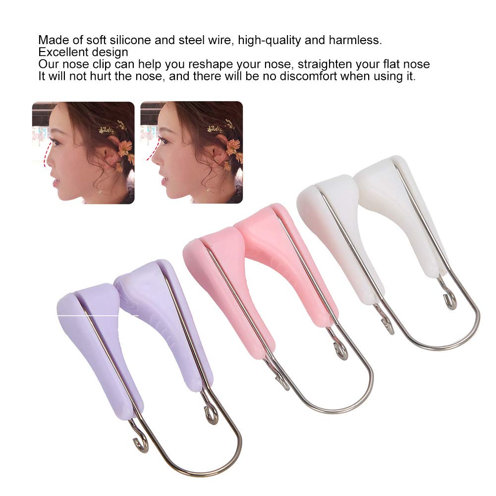FILFEEL 3Pcs Nose Shaper Lifter Clip, Nose Beauty Up Lifting Soft Safety Silicone Rhinoplasty Nose Bridge Straightener Corrector Slimming Device Beauty and Personal Care FILFEEL