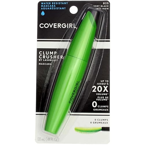 CoverGirl LashBlast Clump Crusher Mascara, Water Resistant, Very Black 825 - Pack of 3