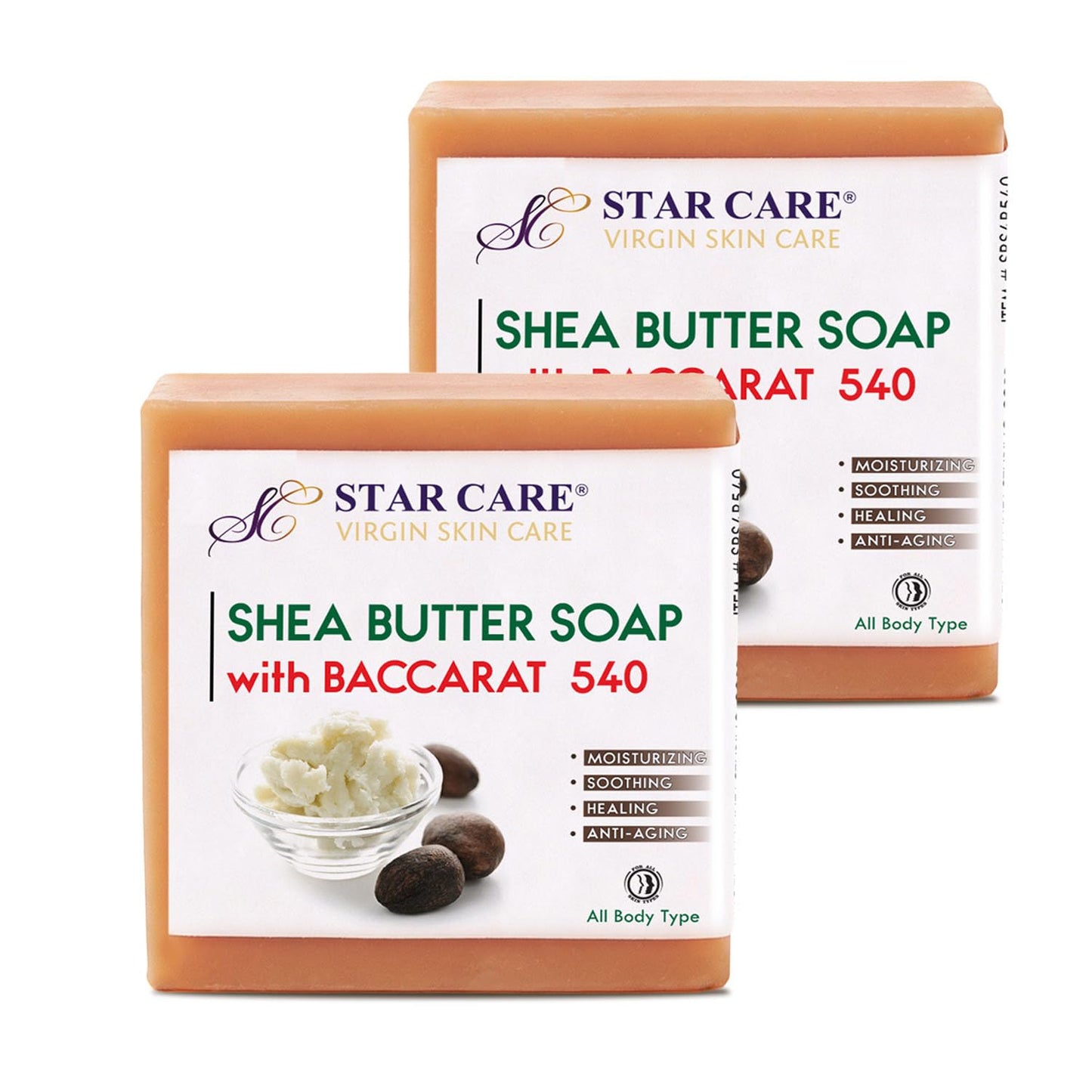 STAR CARE Shea Butter Soap with Gold Powder, Infused with Olive & Coconut Oil, Moisturizing Luxury Cleansing Bar for All Skin Types, Radiant & Soft Beauty & Personal Care STAR CARE