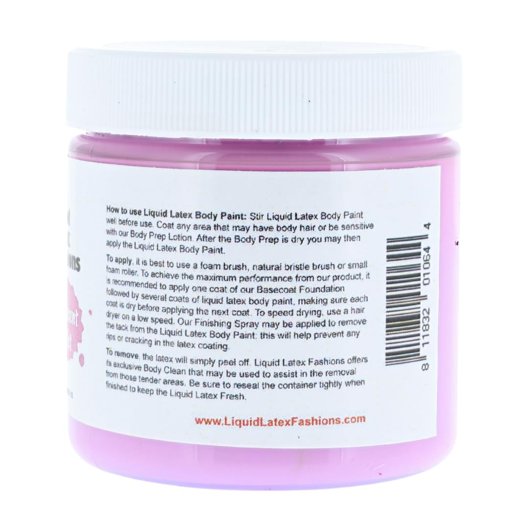 Fluorescent Violet 4 Oz - Face and Body Paint Black Light UV Reactive, Halloween Latex Full Body Paint for Adults and Kids, Ideal for Art, Parties