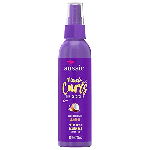 Aussie Miracle Curls Refresher Spray Gel With Coconut & Jojoba Oil 5.7 Fl oz, 4.272 Fl oz