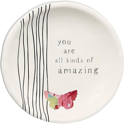 You are All Kinds of Amazing - 4 Inch Butterfly Keepsake Jewelry Trinket Dish