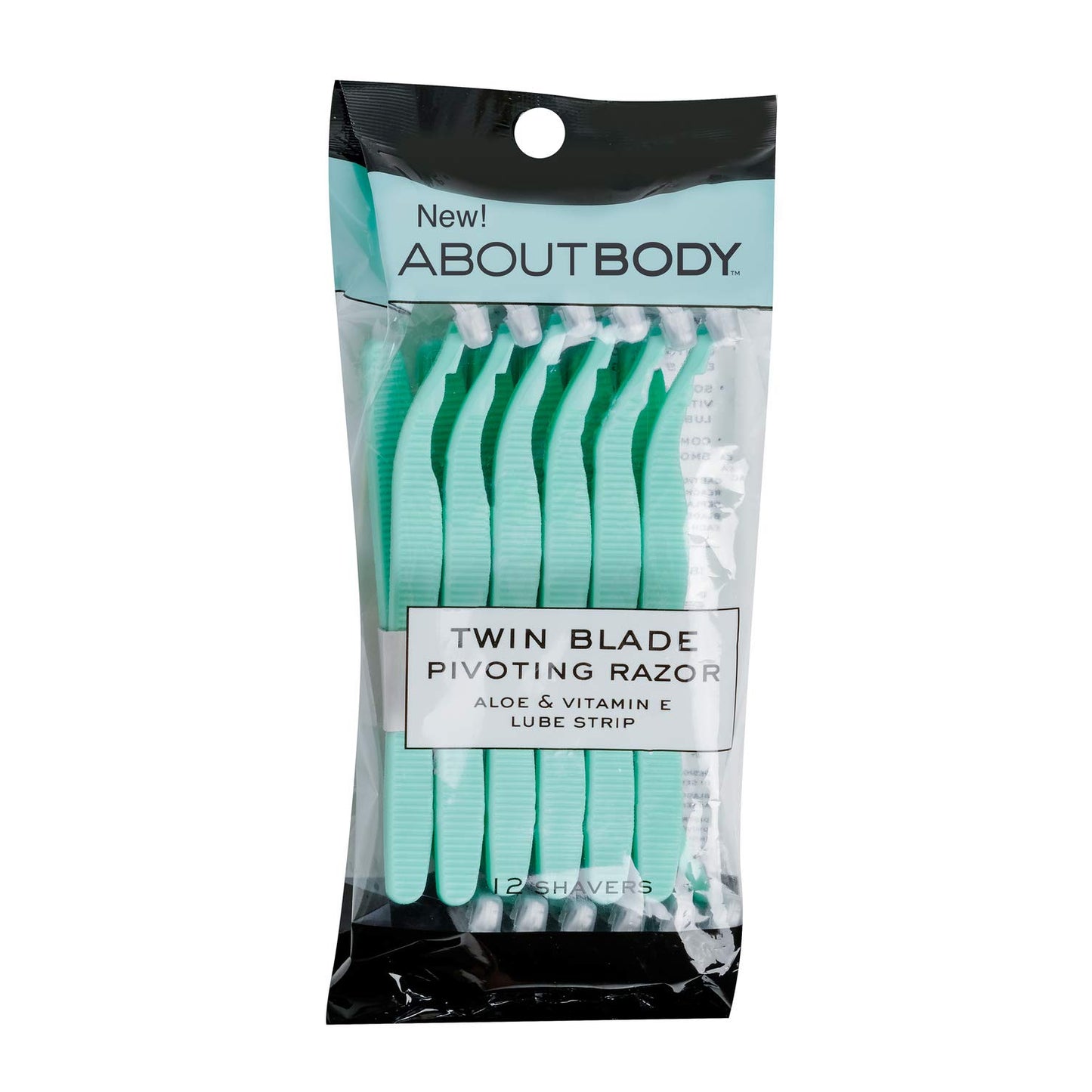 Kai About Face Body Twin Blade Pivoting Disposable Razors; 12 Shavers for Women; Curve-Hugging Pivoting Head with Aloe & Vitamin E Strip, Shaving Beauty and Personal Care About Face