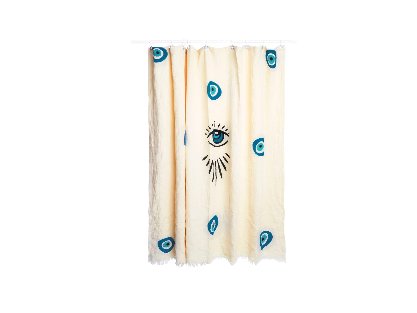 ICONIUM Shower Curtain, Boho, Muslin,Fabric 72-Inch Farmhouse Bathroom Decor with 12 Holes (Leopard)