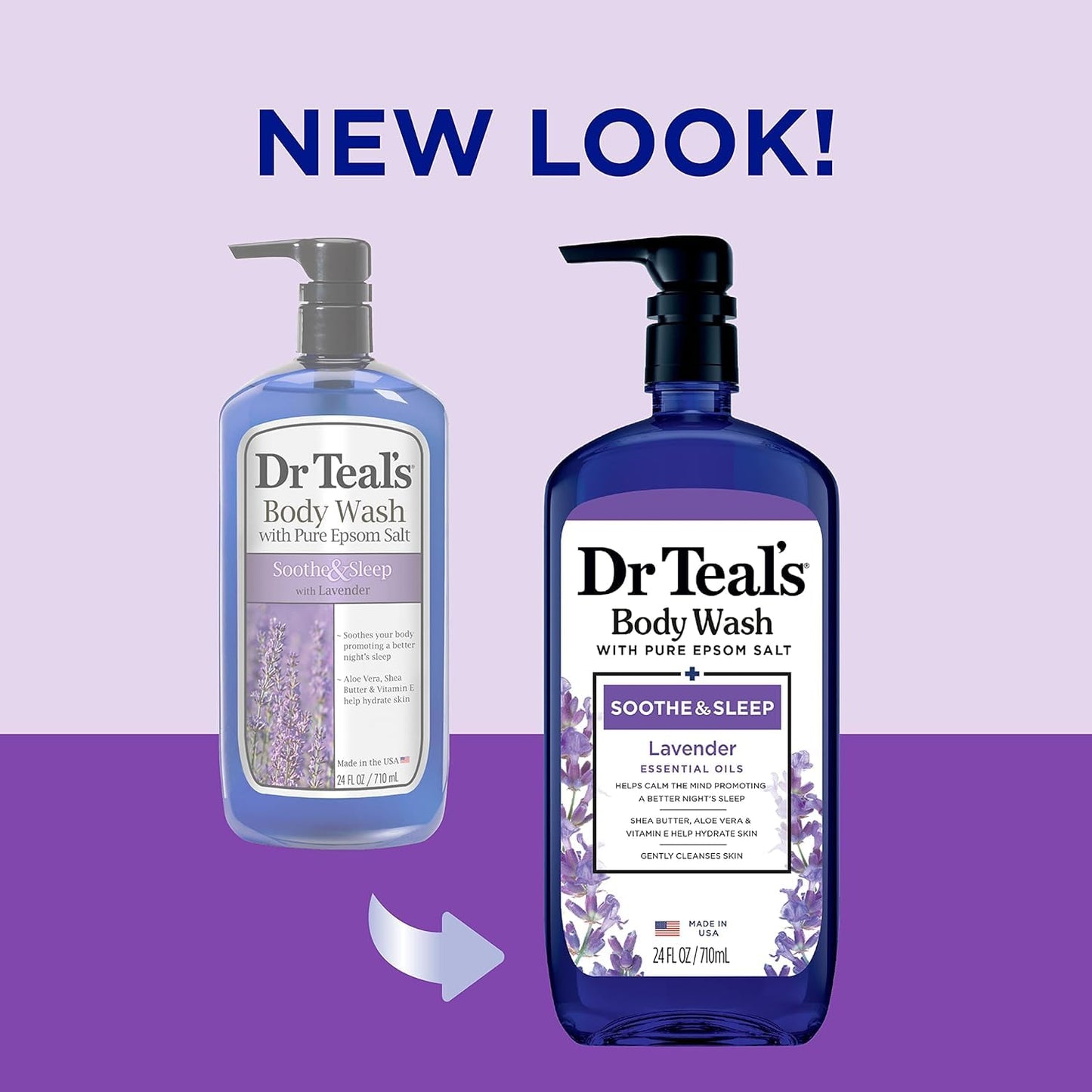 Dr Teal's Pure Epsom Salt Body Wash Soother & Moisturize With Lavender 24 Ounce (04158-4PA) Beauty & Personal Care Dr Teal's