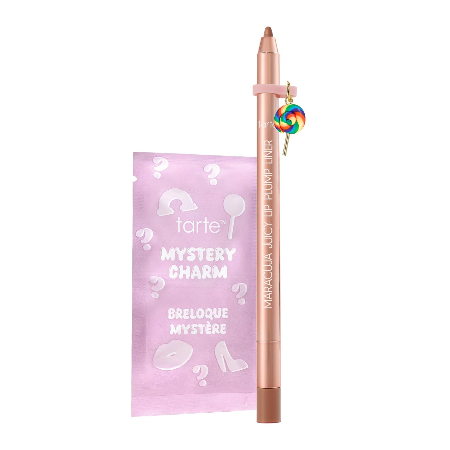 tarte maracuja juicy lip plump liner - Plumping Lip Liner with Hyaluronic Acid to Hydrate Lips, No-Needle Plumping Effect, Includes Mystery Charm