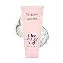 The Face Shop Rice Water Bright Foaming Facial Cleanser with Ceramide, Gentle Face Wash for Hydrating & Moisturizing, Vegan Face Cleanser, Makeup