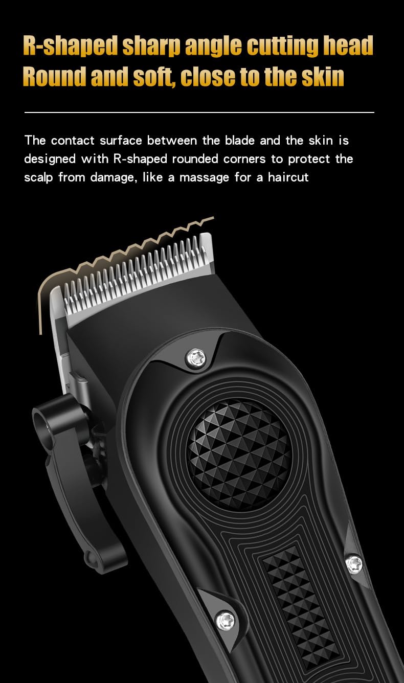 Professional Hair Clippers for Men,Cordless Hair Trimmer, LCD Display Barber Clippers for Hair Cutting & Mens Grooming with LED Display, Powerful Beauty and Personal Care QDKVTNDJZ