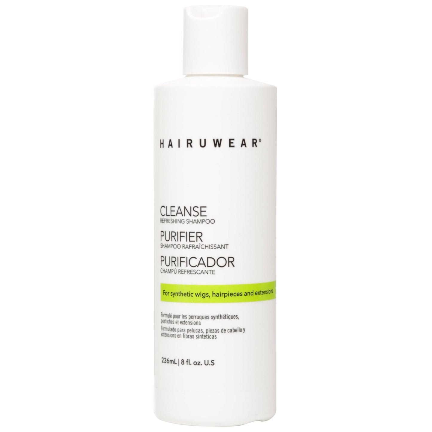 Hair U Wear Cleansing Shampoo - Wig Shampoo for Synthetic Wigs and Hair Extensions, 8 Ounces