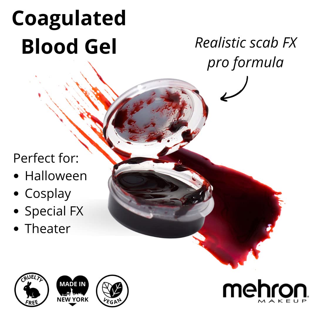 Mehron Makeup Coagulated Blood | Fake Blood | SFX Makeup for Halloween | 0.25 oz (7.4 g) | Made in the USA