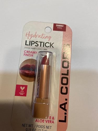 L.A. COLORS Hydrating Creamy Finish With Vitamin E & Aloe Vera Lipstick C68663 Victory