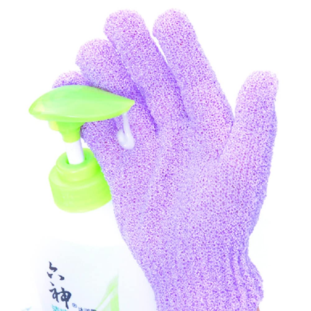 Exfoliating Bath Glove for Shower, Heavy Exfoliation, Body Scrub Shower Scrubber, Shower Exfoliating Glove for Women & Men, Loofah Shower Glove Beauty and Personal Care Bluelans