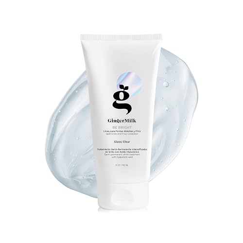 Ginger Milk Hair Gloss Clear Shine and Color-Enhancing Treatment with Hyaluronic Acid, Semi-Permanent Color for Dull & Dry Hair Sulfate Free | BE