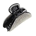 Exquisite Black Acrylic Rhinestones Hairpin Claw Clip Jaw Clips for Women Lady Girls (B#)