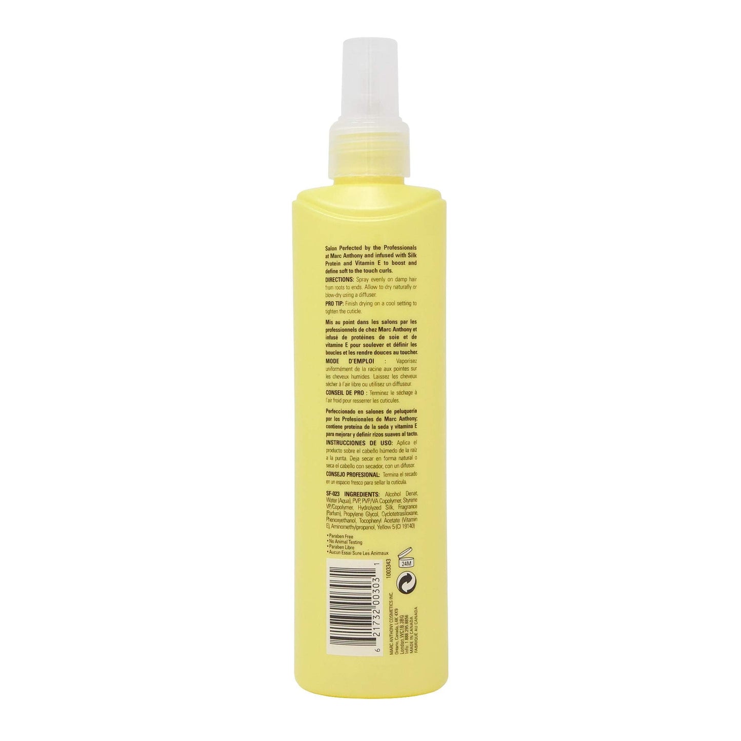 Marc Anthony Curly Hair Spray, Strictly Curls - Curl Booster Removes Frizz, Repels Humidity & Holds Bouncy Curls - Vitamin E & Hydrolyzed Silk