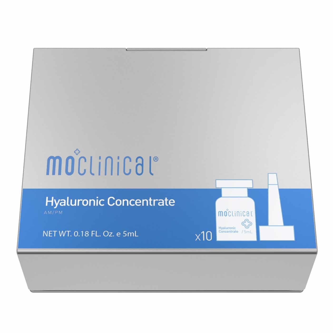 MO Clinical Hyaluronic Concentrate for All Skin Types, 10 Vials, 5 ml Each Vial