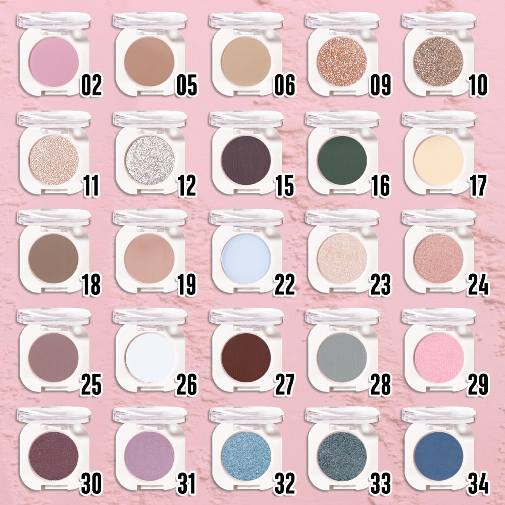 QIDSTERS Nude Pink Matte Single Eyeshadow, Lightweight Blendable Mini Eye Shadow for Older Women, Monochrome Eyeshadow Palette Makeup Pigmented Beauty and Personal Care QIDSTERS