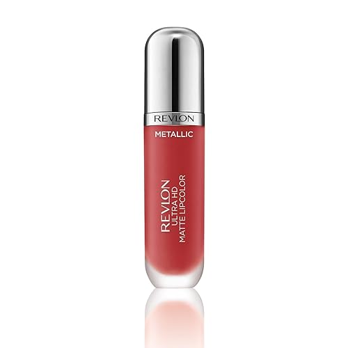 RevlonUltra HD Metallic Matte Liquid Lipcolor, Liquid Lipstick, Flare