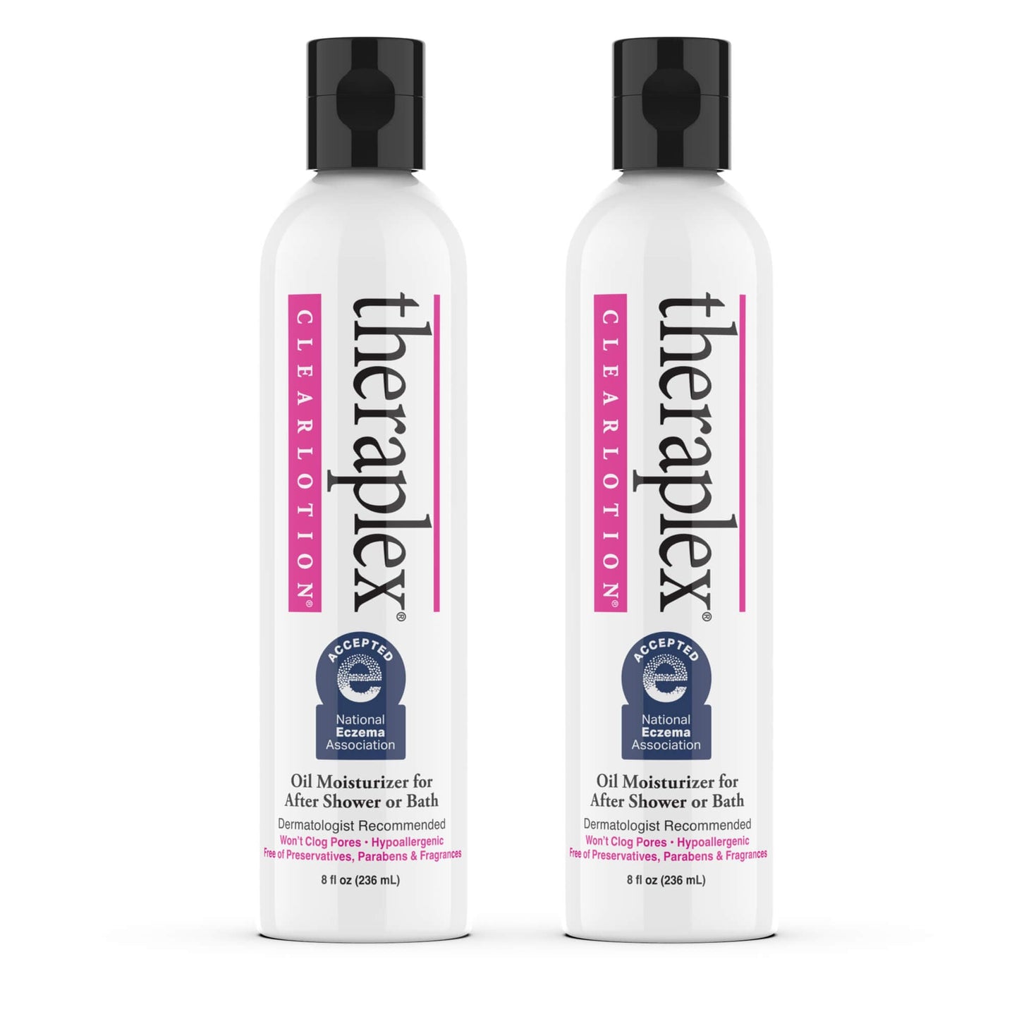 Theraplex Clear Emollient Lotion (8 oz) - No Parabens or Preservatives, Noncomedogenic and Hypoallergenic, Fragrance Free, Dermatologist recommended
