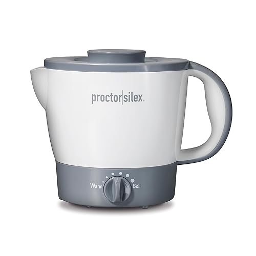 Proctor Silex 32oz Adjustable Temperature Hot Pot, Electric Kettle for Tea, Boiling Water, Cooking Ramen, Noodles and Soup, PFAS-Free Nonstick…