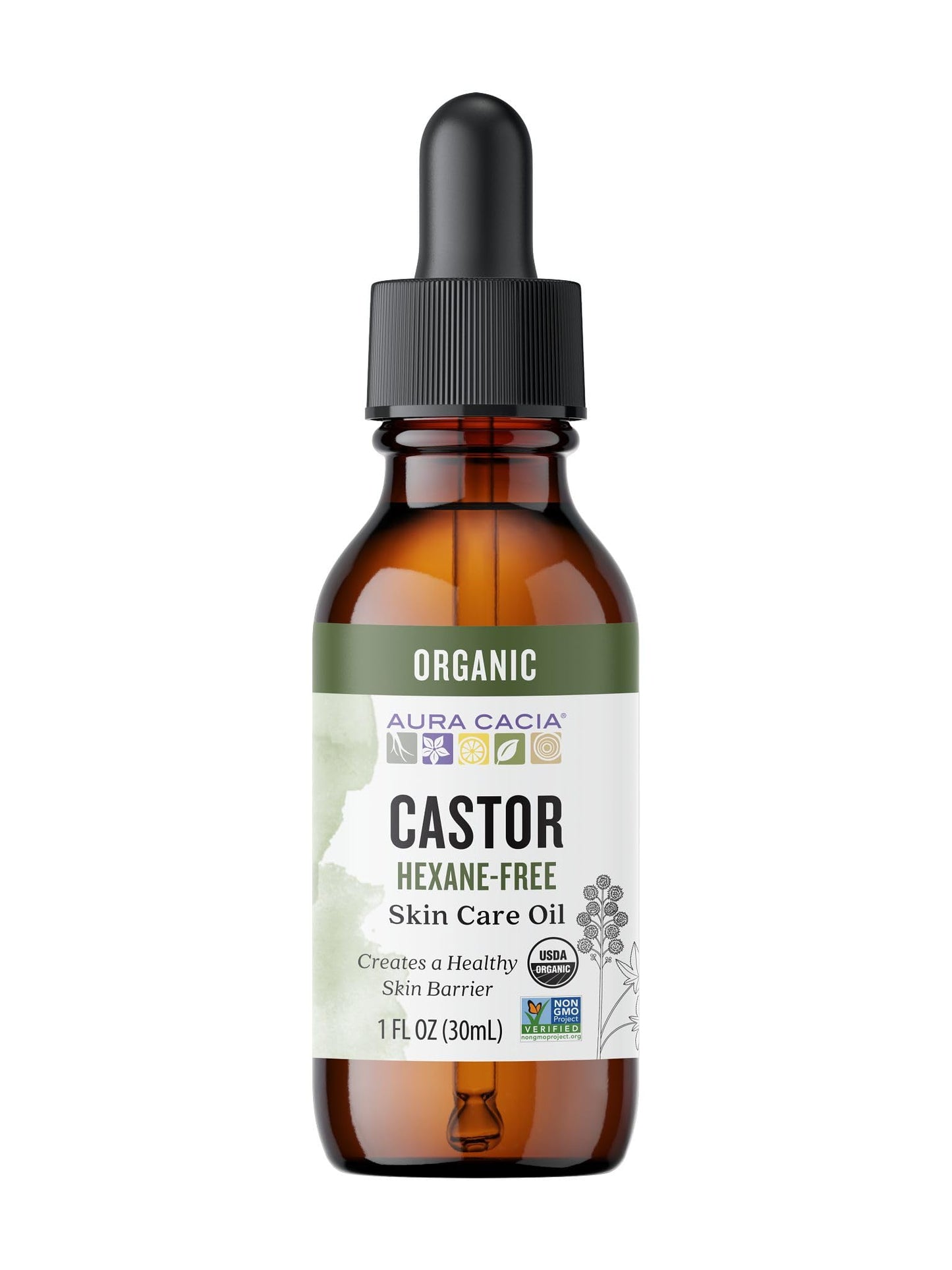 Aura Cacia Organic Castor Oil 1 fl. oz.