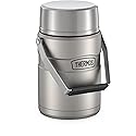 THERMOS Stainless King Vacuum-Insulated Food Jar with 2 Storage Container Inserts, 47 Ounce, Matte Steel