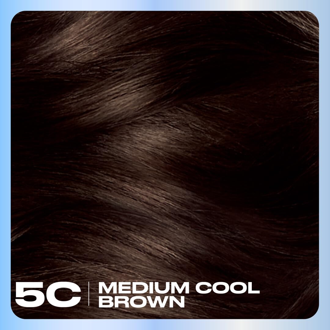 Clairol Nice'n Easy Permanent Hair Dye, 5C Medium Cool Brown Hair Color, Pack of 1 - Packaging May Vary