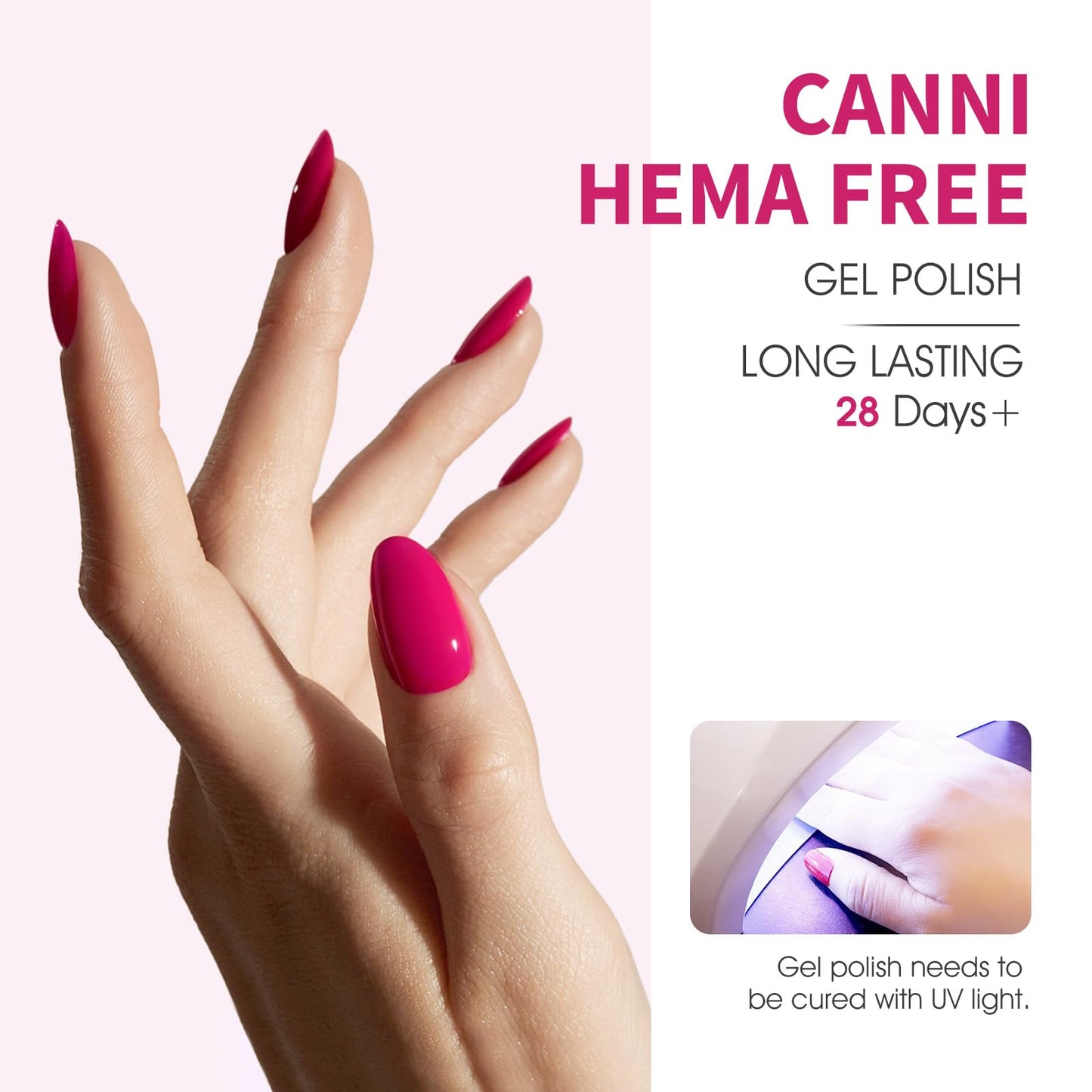 CANNI 9ml Hema-Free Gel Nail Polish Set- 6Pcs White Blue Orange Yellow Colors Gel Polish Kit, Soak Off LED Nail Gel Manicure Kit DIY at Home Salon Beauty and Personal Care CANNI