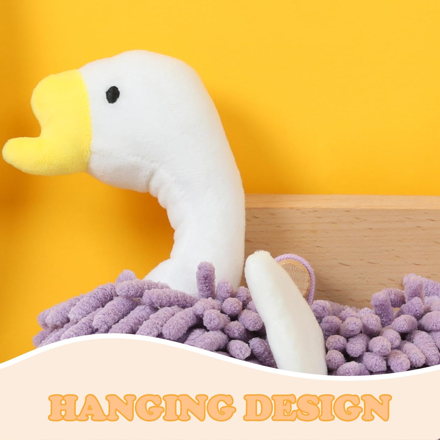 Adorable Swan-Shaped Hand Towel with Hanging Loop, Bathroom Animal-Themed Towel for Kids, Super Absorbent Microfiber Hand Towel, Perfect for Kitchen…