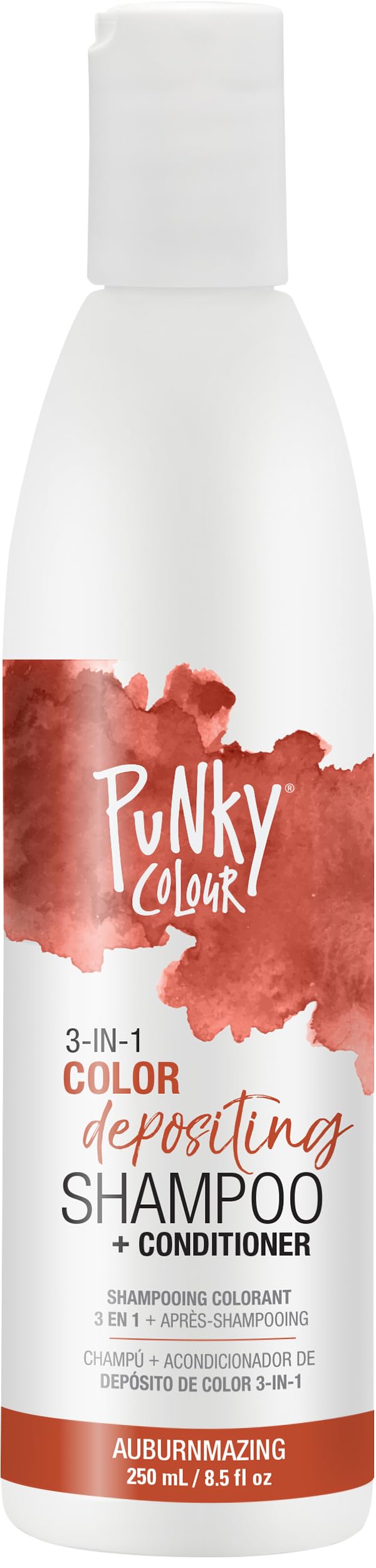Punky Colour 3-in-1 Color Depositing Conditioner & Hair Cleanser - Auburnmazing, Semi Permanent Hair Color, Temporary Hair-Dye, Sulfate-Free, Vegan