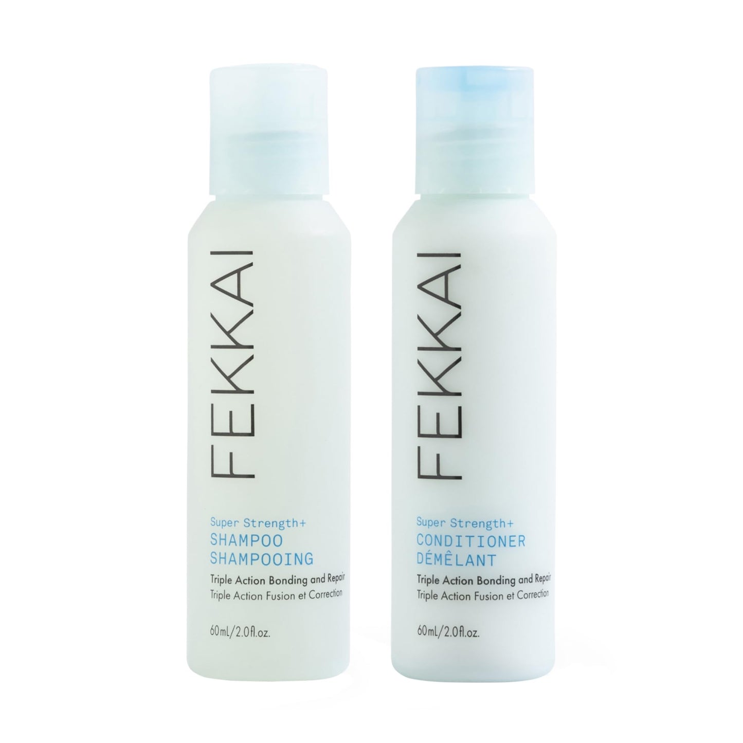 Fekkai Super Strength+ Protein PowerBond Shampoo (2 oz) + Conditioner (2 oz) - Bonds, Repairs, and Protects for 3X Stronger Hair - Free of Sulfates