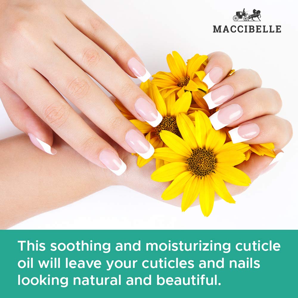 Maccibelle Cuticle Oil 0.5 oz for Dry Cracked Cuticles (Pomegranate)