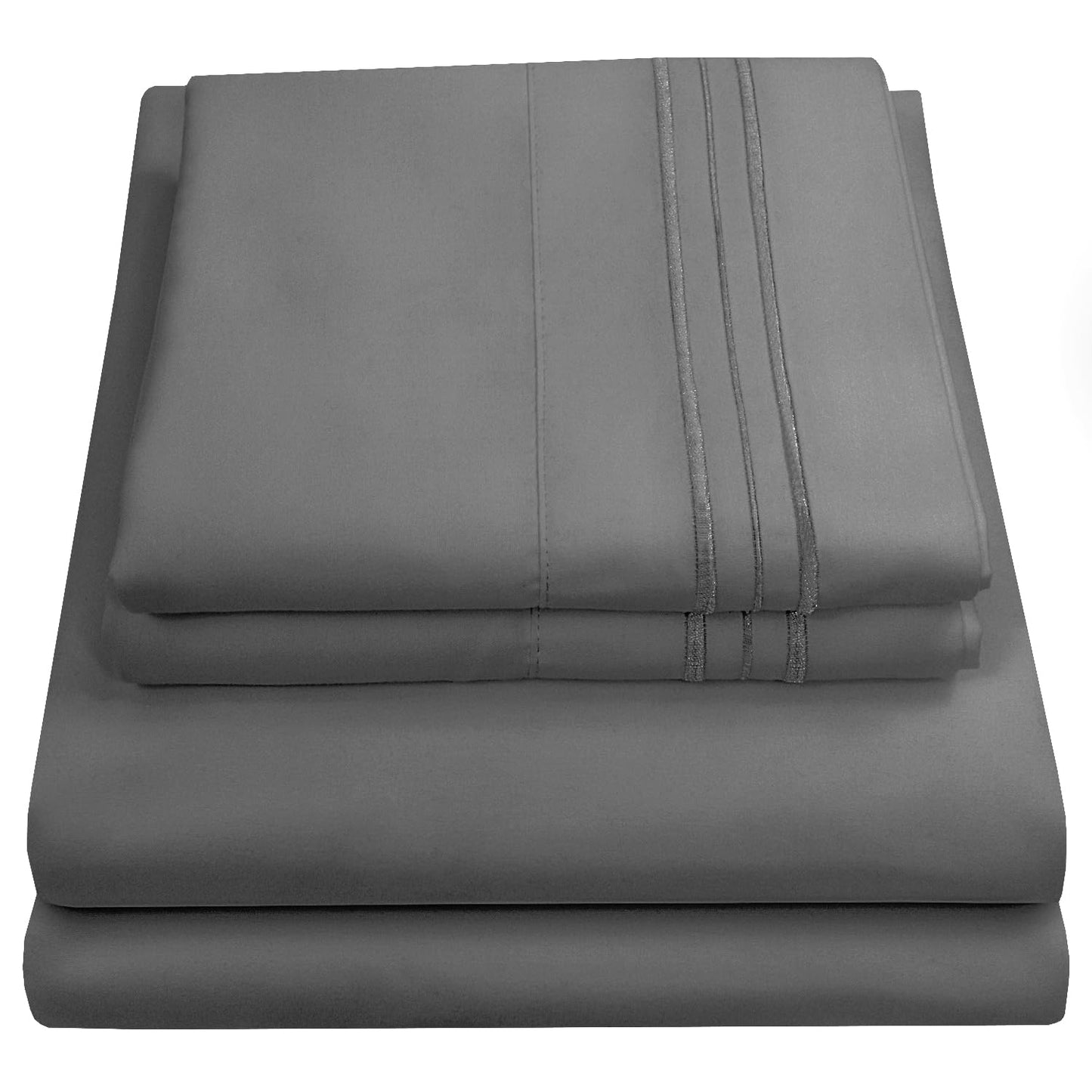 Queen Size Bed Sheets - Breathable Luxury Sheets with Full Elastic & Secure Corner Straps Built In - 1800 Supreme Collection Extra Soft Deep Pocket