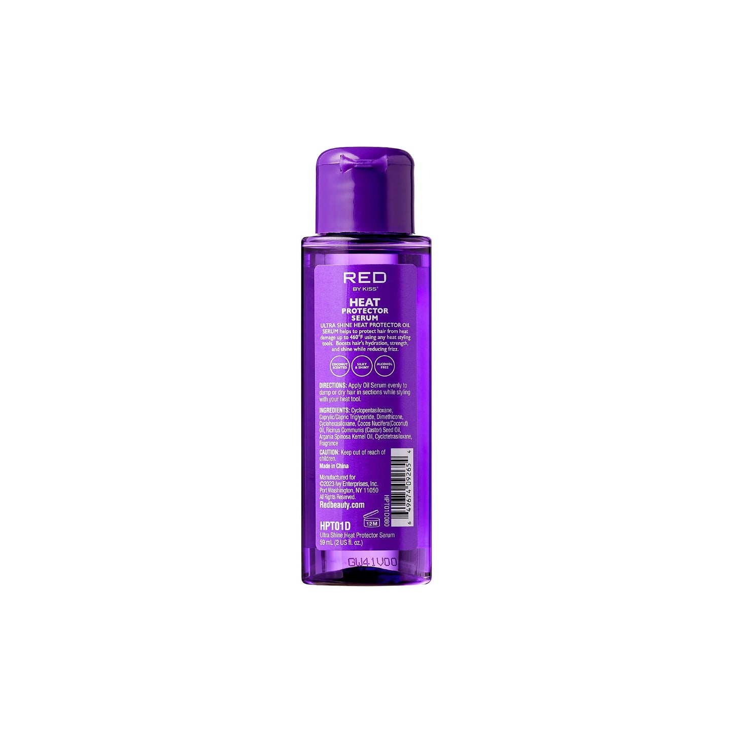 Red by Kiss Heat Protector Hair Styling Serum, Thermal Protection Ultra Shine Oil Serum, Protects Hair from Heat Damage, Anti Frizz Strengthening