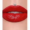 Jeffree Star Cosmetics Supreme Gloss - Red Affair (Medium) - Full-Pigment, High-Shine, Non-Sticky Lip Gloss with Rose Petal Applicator, Vegan &