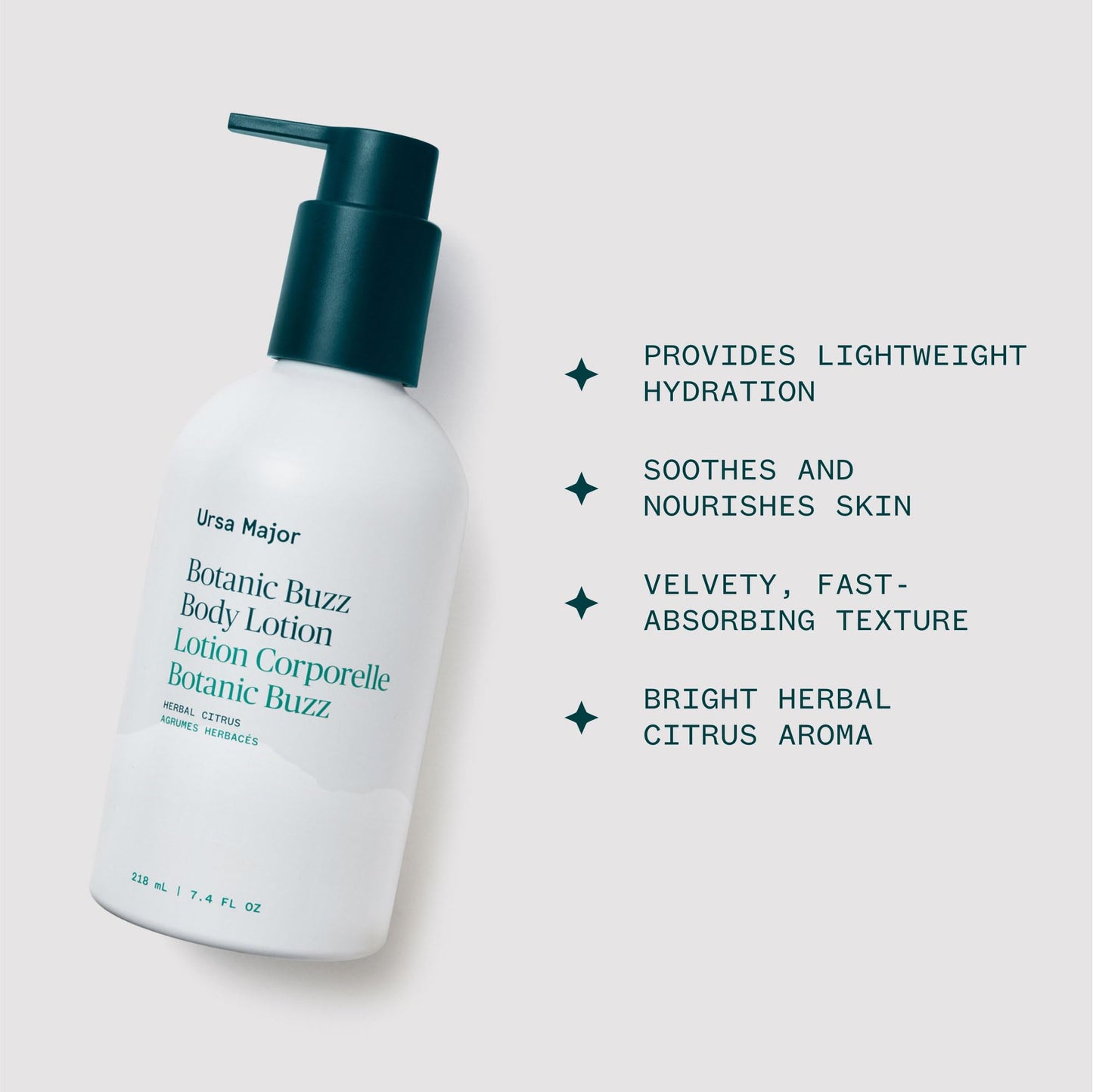 Ursa Major Botanic Buzz Body Lotion | Natural, Vegan and Cruelty-Free | Moisturizes, Soothes and Hydrates Skin | Formulated for Men & Women | 7.37